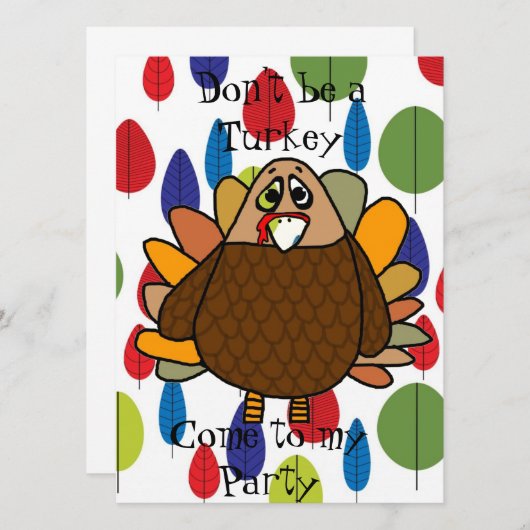 感謝祭トルコ 招待状 (正面/裏面)