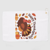 感謝祭トルコ – 秋の休日のクラシックオーバー ゴルフタオル (横)