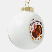 感謝祭トルコ – 秋の休日のクラシックオーバー セラミックボールオーナメント (左)