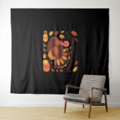 感謝祭トルコ – 秋の休日のクラシックオーバー タペストリー (インサイチュ(横))