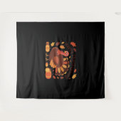 感謝祭トルコ – 秋の休日のクラシックオーバー タペストリー (正面(横))