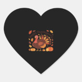 感謝祭トルコ – 秋の休日のクラシックオーバー ハートシール (正面)