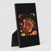 感謝祭トルコ – 秋の休日のクラシックオーバー フォトプラーク (側面)