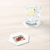 感謝祭トルコ – 秋の休日のクラシックオーバー ペーパーコースター (インサイチュ)