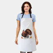 感謝祭トルコ – 秋の休日クラシッククラス エプロン (着用した状態)