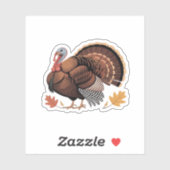 感謝祭トルコ – 秋の休日クラシッククラス シール (シート)