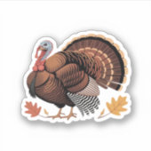 感謝祭トルコ – 秋の休日クラシッククラス シール (正面)