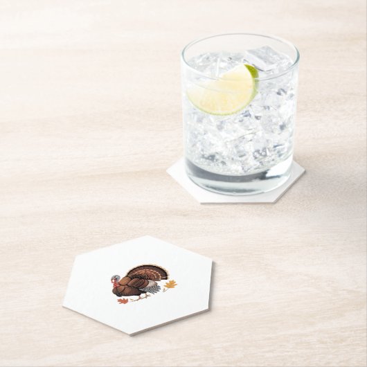 感謝祭トルコ – 秋の休日クラシッククラス ペーパーコースター (インサイチュ)