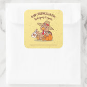 感謝祭トルコCoquitoステッカー スクエアシール (バッグ)