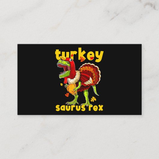 感謝祭トルコSaurus Tレックス巡礼恐竜 名刺 (正面)
