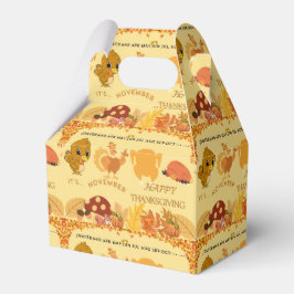 感謝祭トルコtoディナーおもしろいデザイン フェイバーボックス