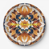 感謝祭トレンディーパンプキンオータムコレクション ペーパープレート (正面)