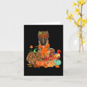 感謝祭ドイツの羊飼いとトルコ秋ポンプ カード (黄色い花)