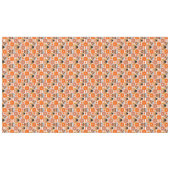 感謝祭ドーナツとコーヒー秋オレンジストライプ色 テーブルクロス (正面(横))
