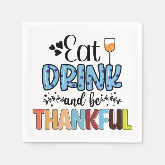 感謝祭ナプキンス スタンダードカクテルナプキン (正面)