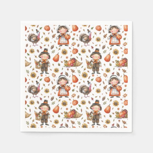 感謝祭ナプキンス スタンダードカクテルナプキン (正面)