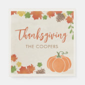 感謝祭ナプキンス | 紅葉とカボチャ スタンダードランチョンナプキン (正面)