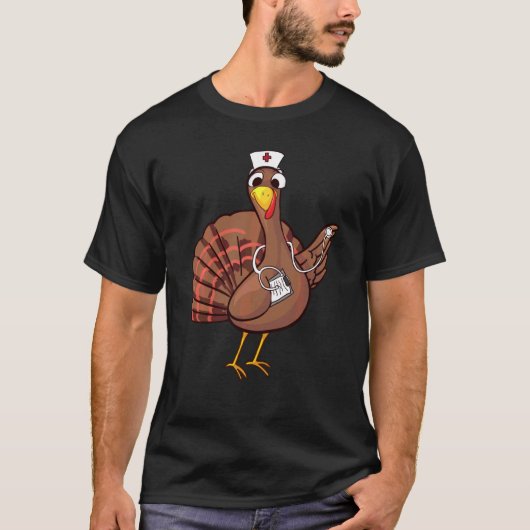感謝祭ナースカッコいいトルコおもしろい饗宴 Tシャツ (正面)