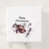 感謝祭ネズミ盗み七面鳥の贈り物ラベル フェイバータグ (インサイチュ)
