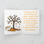 感謝祭ハスキーのグリーティングカード シーズンカード (内部)