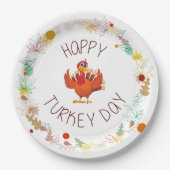 感謝祭ハッピーターキーデイ紅葉 ペーパープレート (正面)