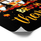 感謝祭ハッピー秋ブラシ彼らすべての歯科デント ポスター (角)