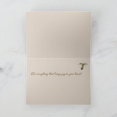 感謝祭ハミングバード シーズンカード (内部)