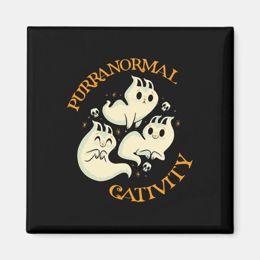 感謝祭ハロウィーン秋おもしろいかわいいpurranormal マグネット (正面)
