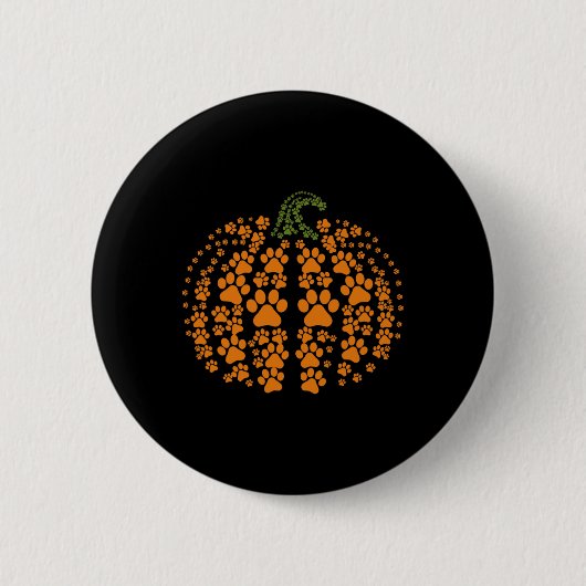感謝祭ハロウィーン秋かわいいポーズカボッキンペット 缶バッジ (正面)