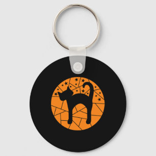 感謝祭ハロウィーン秋かわいい星空ブラックキャット キーホルダー