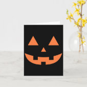 感謝祭ハロウィーン秋怖いジャックO'ランタン カード (黄色い花)