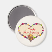 感謝祭ハートとコルヌコピア マグネット (正面/裏面)