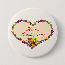 感謝祭ハートとコルヌコピア 缶バッジ