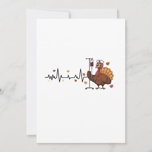 感謝祭ハートビートトルコナースパルス秋RN サンキューカード (正面)