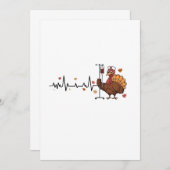 感謝祭ハートビートトルコナースパルス秋RN サンキューカード (正面/裏面)