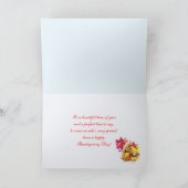 感謝祭ハート – 母と父のために シーズンカード (内部)