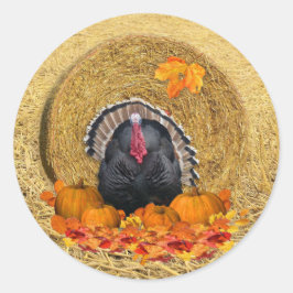 感謝祭ハーベストクラシックラウンドステッカー ラウンドシール