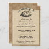 感謝祭ハーベストパーティの招待状 招待状 (正面/裏面)