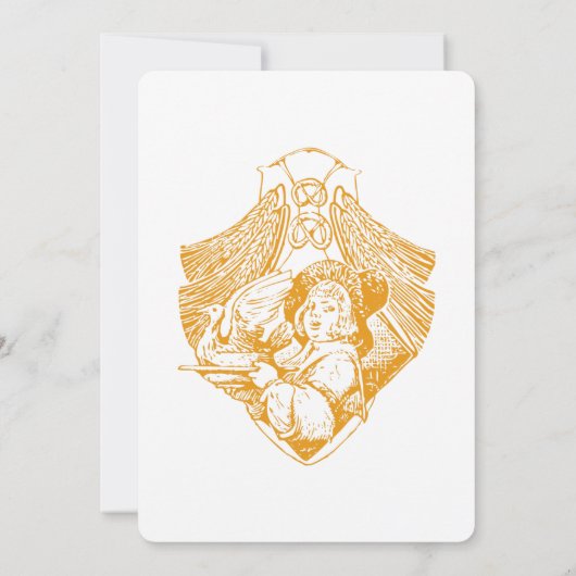 感謝祭ハーベスト·ディナー·レタープレス·トルコ 招待状 (裏面)