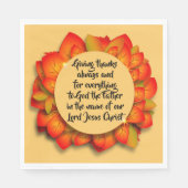 感謝祭バイブル引用文秋の葉媒体 スタンダードランチョンナプキン (正面)