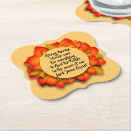 感謝祭バイブル引用文紅葉 ペーパーコースター