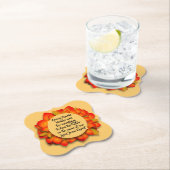 感謝祭バイブル引用文紅葉 ペーパーコースター (インサイチュ)