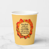 感謝祭バイブル引用文紅葉 紙コップ (裏面)
