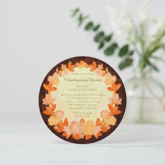 感謝祭バウンティリースディナーパーティの招待状 招待状 (スタンド正面)