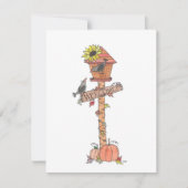 感謝祭バードハウス カード (正面)