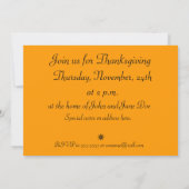 感謝祭パイ招待状 招待状 (裏面)