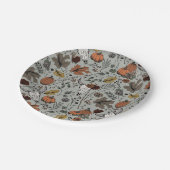 感謝祭パターンカウスカル秋収穫 ペーパープレート (アングル)