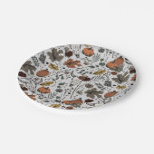 感謝祭パターンカウスカル秋収穫 ペーパープレート (アングル)