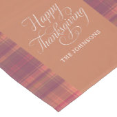 感謝祭パタ素朴ーンピンクレトロ ショートテーブルランナー (コーナー)