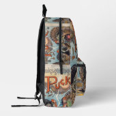 感謝祭パックヴィンテージイラストレーション プリントバックパック (左)